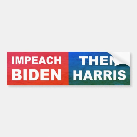 Impeach Biden en Harris Bumpersticker (Voorkant)