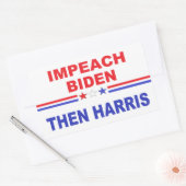 Impeach Biden en Harris Rechthoekige Sticker (Envelop)