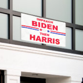 Impeach Biden en Harris Spandoek (Buitenkant Gebouw)
