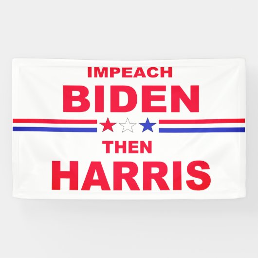 Impeach Biden en Harris Spandoek (Horizontaal)
