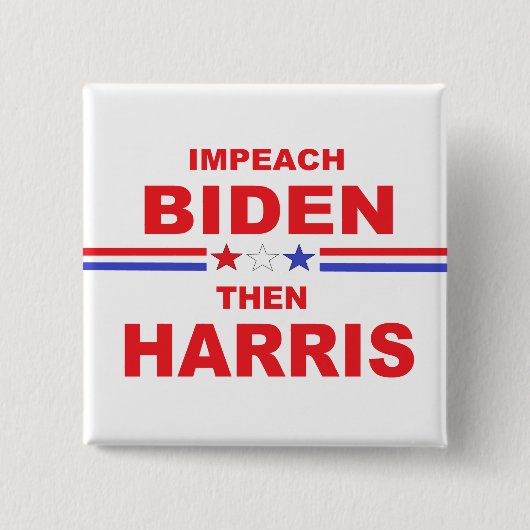 Impeach Biden en Harris Vierkante Button 5,1 Cm (Voorkant)