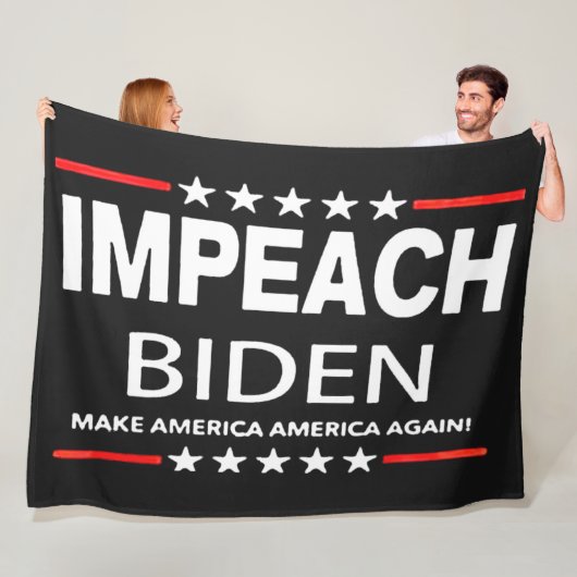 IMPEACH BIDEN FLEECE DEKEN (In situ)