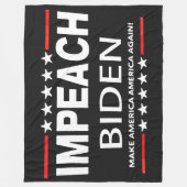 IMPEACH BIDEN FLEECE DEKEN (Voorkant)