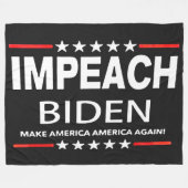 IMPEACH BIDEN FLEECE DEKEN (Voorkant (Horizontaal))
