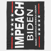 IMPEACH BIDEN FLEECE DEKEN (Voorkant)