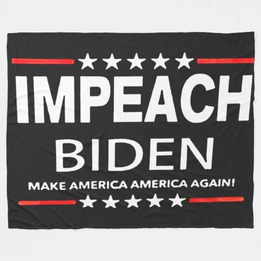 IMPEACH BIDEN FLEECE DEKEN (Voorkant (Horizontaal))
