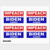 Impeach Biden Harris Rechthoekige Sticker (Vel)