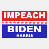 Impeach Biden Harris Rechthoekige Sticker (Voorkant)