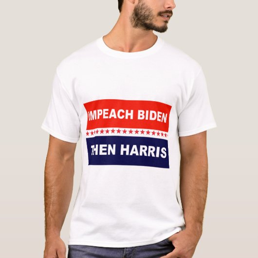 Impeach Biden Than Harris T-shirt (Voorkant)
