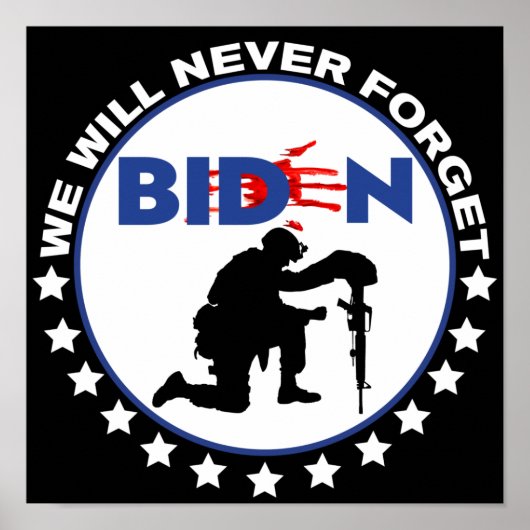 IMPEACH BIDEN WE ZULLEN NOOIT VERGETEN POSTER (Voorkant)