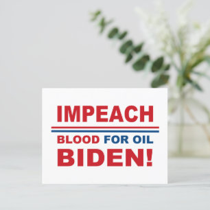 Impeach Bloed voor olie Briefkaart