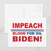 Impeach Bloed voor olie Briefkaart (Voorkant / Achterkant)