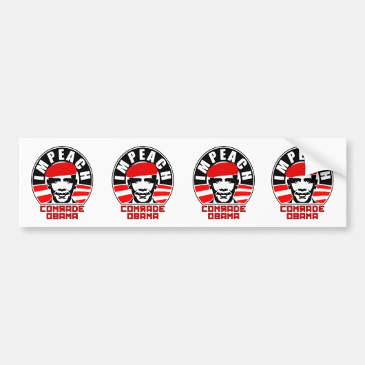 Impeach Comrade Obama Bumpersticker (Voorkant)