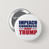 Impeach-Congress-Keep-Trump Ronde Button 5,7 Cm (Voorkant /achterkant)