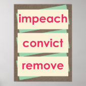 Impeach Convict Remove 1950s Style Poster (Voorkant)