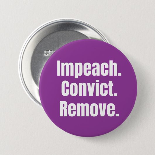 Impeach Convict Remove Button (Voorkant /achterkant)