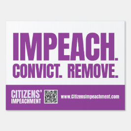 Impeach Convict Remove Yard Sign Tuinbord