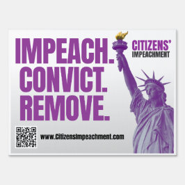 Impeach Convict Remove Yard Sign Tuinbord