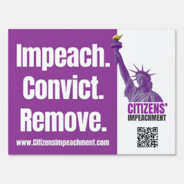 Impeach Convict Remove Yard Sign Tuinbord