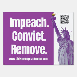 Impeach Convict Remove Yard Sign Tuinbord