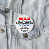 Impeach Democratic VP Harris Ronde Button 7,6 Cm (In situ)