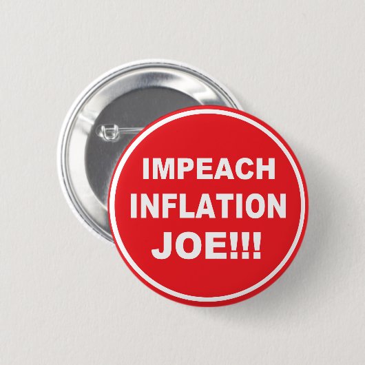 Impeach Inflation Joe Ronde Button 5,7 Cm (Voorkant /achterkant)