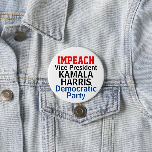 Impeach Kamala Harris Democratische Partij Ronde Button 7,6 Cm (In situ)