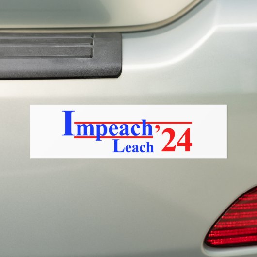 Impeach Leach '24 Bumpersticker (Op auto)