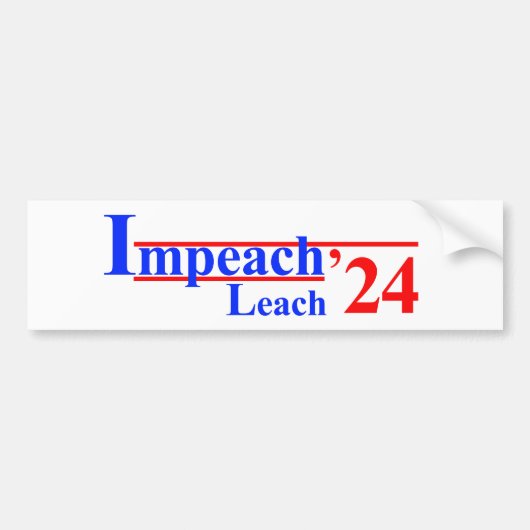 Impeach Leach '24 Bumpersticker (Voorkant)