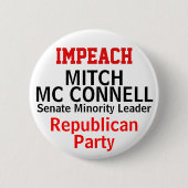 Impeach Mc Connell Senaat BEWERK NAAM Ronde Button 5,7 Cm (Voorkant)
