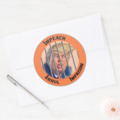 Impeach, nietigverklaring, gevangenis ronde sticker (Envelop)