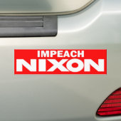 Impeach Nixon  Bumpersticker uit de jaren zeventig (Op auto)