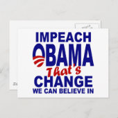 Impeach Obama Briefkaart (Voorkant / Achterkant)