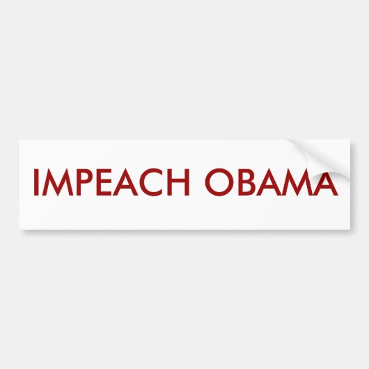 Impeach Obama Bumpersticker (Voorkant)