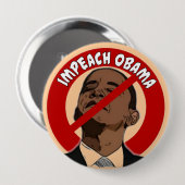 Impeach Obama Ronde Button 4,0 Cm (Voorkant /achterkant)