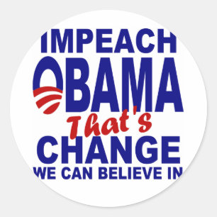 Impeach Obama Ronde Sticker