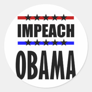 Impeach Obama Ronde Sticker