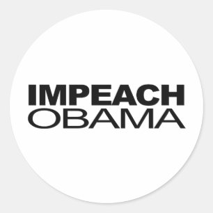 Impeach Obama Ronde Sticker