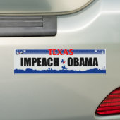 Impeach Obama - Texas Bumpersticker (Op auto)