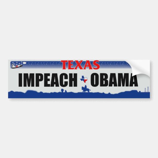 Impeach Obama - Texas Bumpersticker (Voorkant)