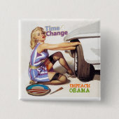 Impeach Obama Vierkante Button 5,1 Cm (Voorkant)