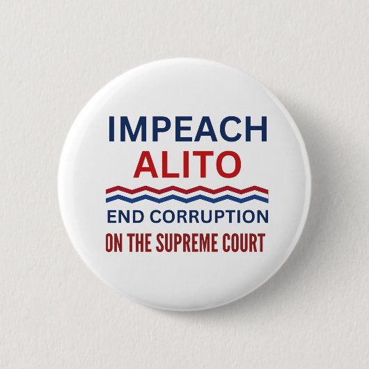 Impeach Samuel Alito Hooggerechtshof Ronde Button 5,7 Cm (Voorkant)