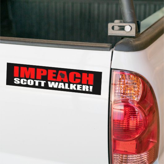 Impeach Scott Walker Bumpersticker (Op Truck)