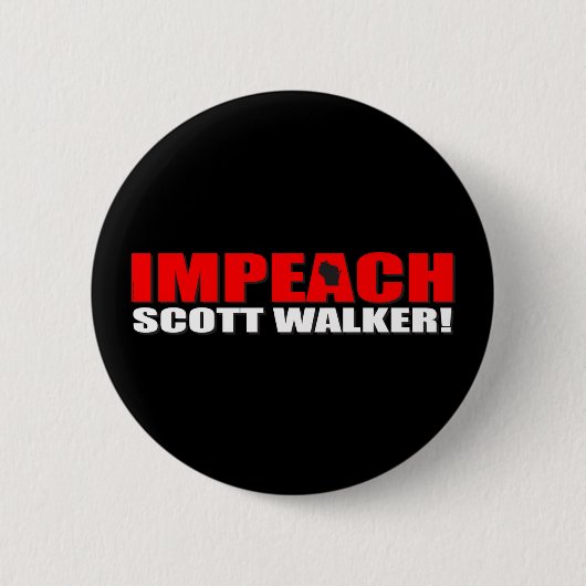 Impeach Scott Walker Ronde Button 5,7 Cm (Voorkant)