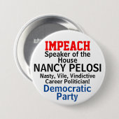 Impeach Speaker Pelosi Career Politician Ronde Button 7,6 Cm (Voorkant /achterkant)
