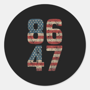 Impeach Trump 86 47 Impeach 47 Fire Trump 8647 Ant Ronde Sticker