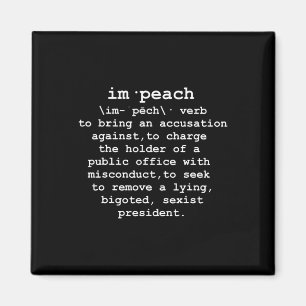 Impeach Trump-definitie Grappig Verzet tegen Trump Magneet