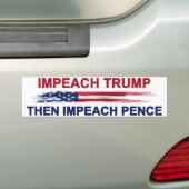 Impeach Trump en Impeach Pence Bumpersticker (Op auto)