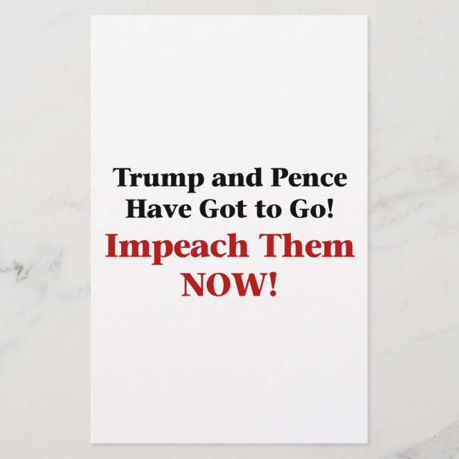 Impeach Trump en Pence (Voorkant)
