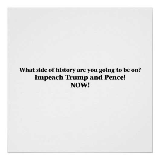 Impeach Trump en Pence Perfect Poster (Voorkant)